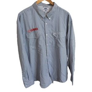 AFTCO Yahmaha XTO Offshore Vented Fishing Button Up Shirt Mens XXL Plaid AFTECH